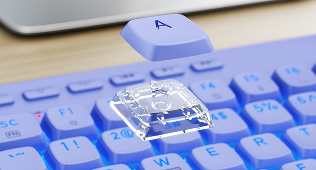 Durable, fade-resistant keycaps. legends stay sharp transparent for bright, long-lasting backlight