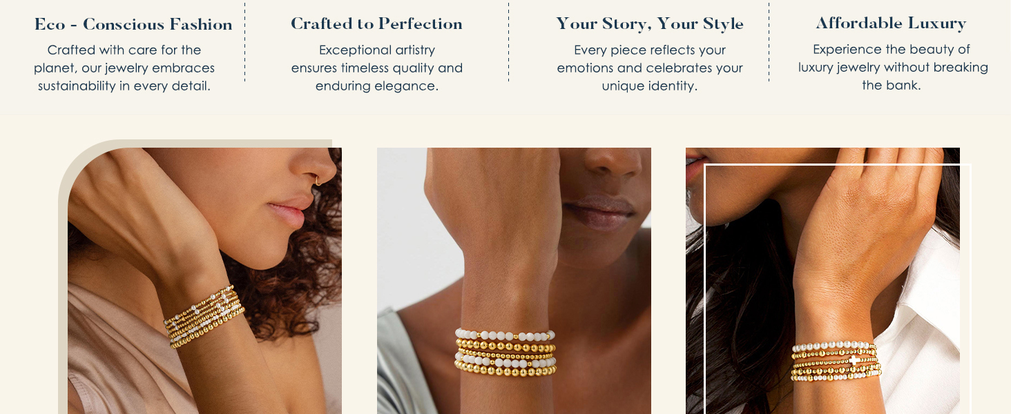 gold bead bracelets for women