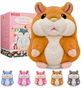 TWORIVER Talking Hamster Toy for Toddlers 2–4, Repeats What You Say Interactive Plush, Speech &amp; L...