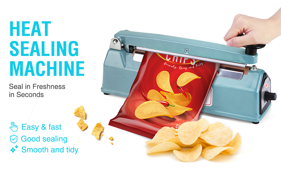 Metronic 8 inch Impulse Bag Sealer Poly Bag Heat Sealer Sealing Machine