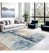 Gifeas 5x7 Area Rug for Living Room, Modern Abstract Washable Rug with Non Slip Backing, Ultra So...