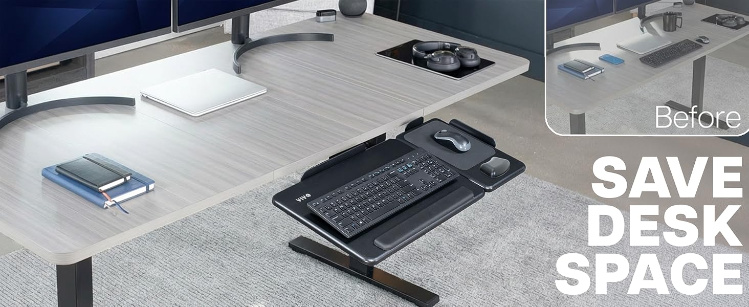 under desk keyboard tray ergonomic tilt mouse pad sliding keyboard drawer adjustable workstation