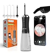 Visual C2 Water Flosser for Teeth Pick with Camera – 350ML Cordless Rechargeable Portable Electri...