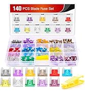 Nilight - 50014R 140pcs Low Profile Mini Blade Fuse Assortment, 2A 3A 5A 7.5A 10A 15A 20A 25A 30A...
