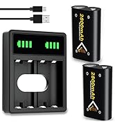 2 X 2800mAh Rechargeable Controller Battery Pack for Xbox One/Xbox Series X/S with Fast Charger S...