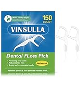 VINSULLA Professional Clean Flossers, Toothpick, Extra Strong Floss Picks, 150 Count (Unflavored)