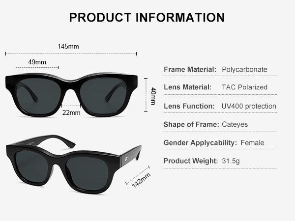 SOJOS Polarized Sunglasses womens men Trendy Small Designer Shades SJ2289