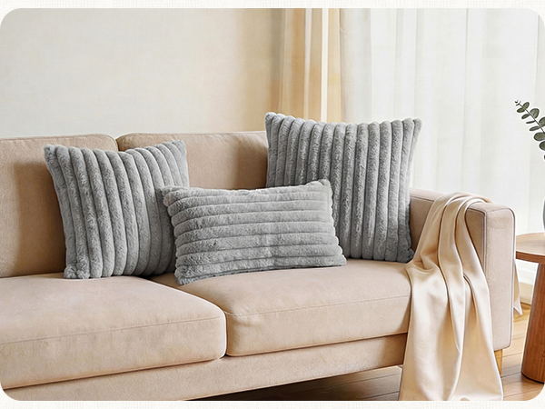 grey pillow covers