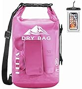 HEETA Waterproof Dry Bag for Women Men, 5L/10L/20L/30L/40L Roll Top Lightweight Dry Storage Bag B...