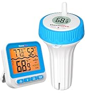 ThermoPro Waterproof Wireless Pool Thermometer Easy Read, Digital Pool Thermometer Floating for S...