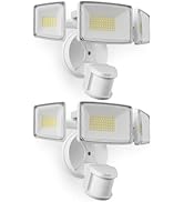 Onforu 2 Pack 75W 7500LM LED Motion Sensor Outdoor Lights, Dusk to Dawn Flood Lights Outdoor Moti...