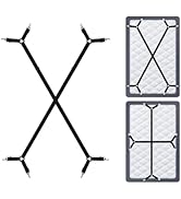 DS. DISTINCTIVE STYLE Sheet Straps 2 Pieces Mattress Sheet Holder Straps for Queen/King Size Bed ...