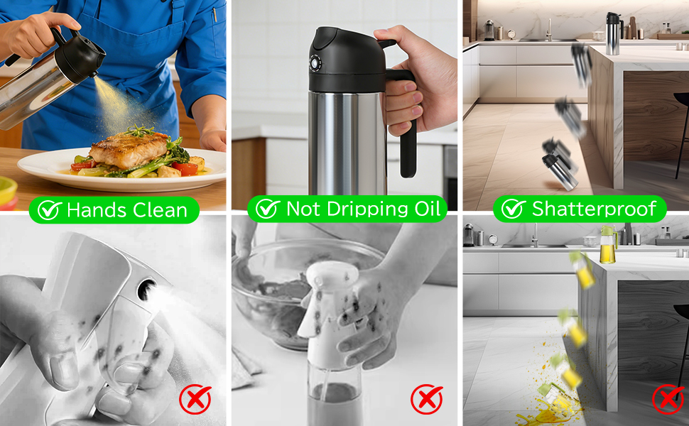 2 in 1 Oil Dispenser and Oil Sprayer