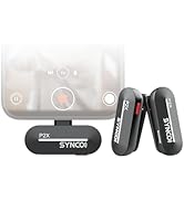 SYNCO 2 Pack Wireless Lavalier Microphone for iPhone, P2XL Professional Lapel Mics for Tiktok, Yo...