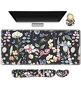 ARTSO Gaming Mouse Pad Wrist Support Set, XXL Large Desk Mat Mousepad + Keyboard Wrist Support+ M...