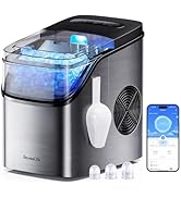 GoveeLife Smart Ice Maker Countertop, Portable Ice Machine with Voice Control, 9 Ice Cubes in 6 M...