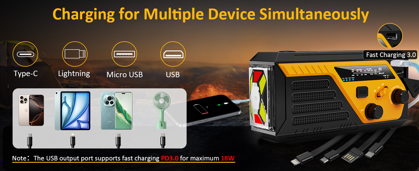 hand crank radio battery operated