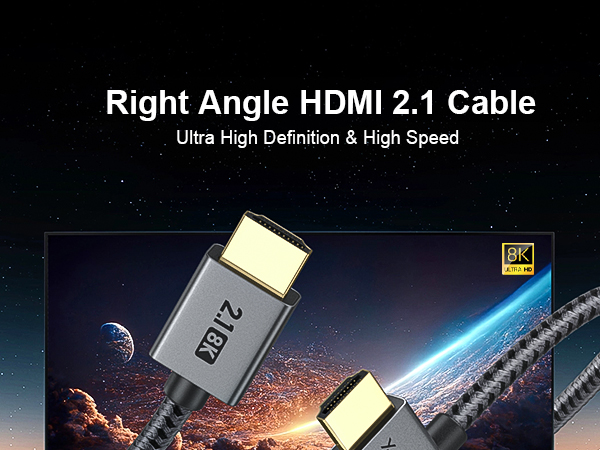 right angle HDMI 2.1 cable