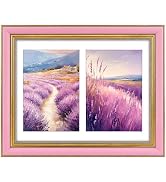 Golden State Art,8.5x11 Ornate Double Picture Frame Display Two 5x7 Photos with Mat or 8.5x11 Pri...