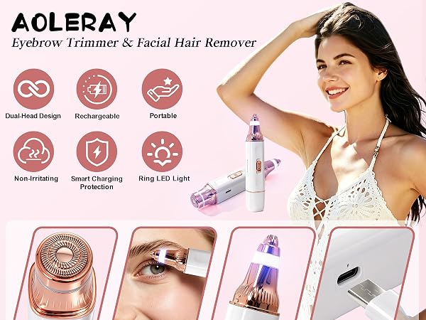 Eyebrow Trimmer and Facial Hair Remover