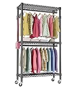 Rolling Heavy Duty Clothing Rack