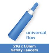 ONE-CARE Safety Lancets 21G x 1.8mm, Contact-Activated, 100/bx