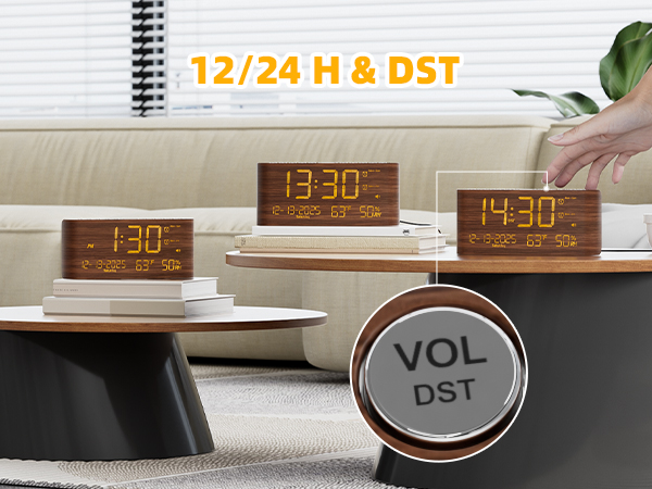 digital bedside clock with dimmer