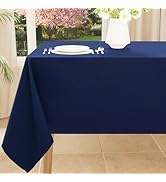 Smiry Rectangle Table Cloth, Waterproof Anti-Scratch Polyester Tablecloth, Decorative Washable Fa...