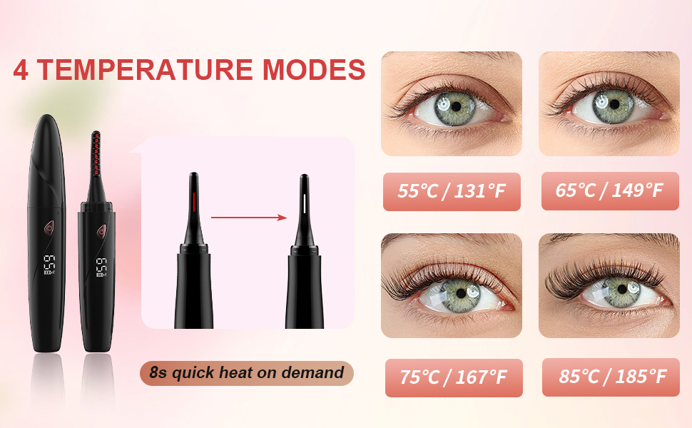 heated eyelash curler for women