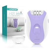 VOGOE Epilators Hair Removal for Women with 21 Tweezers &amp; LED Light, 2 Speeds Cordless Epilator f...
