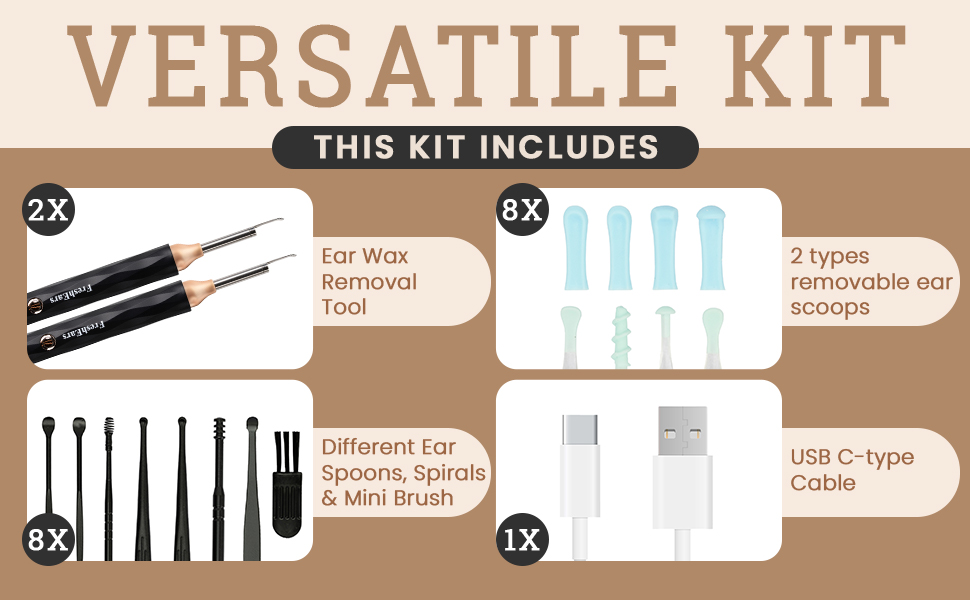 Ear wax cleaner with spiral