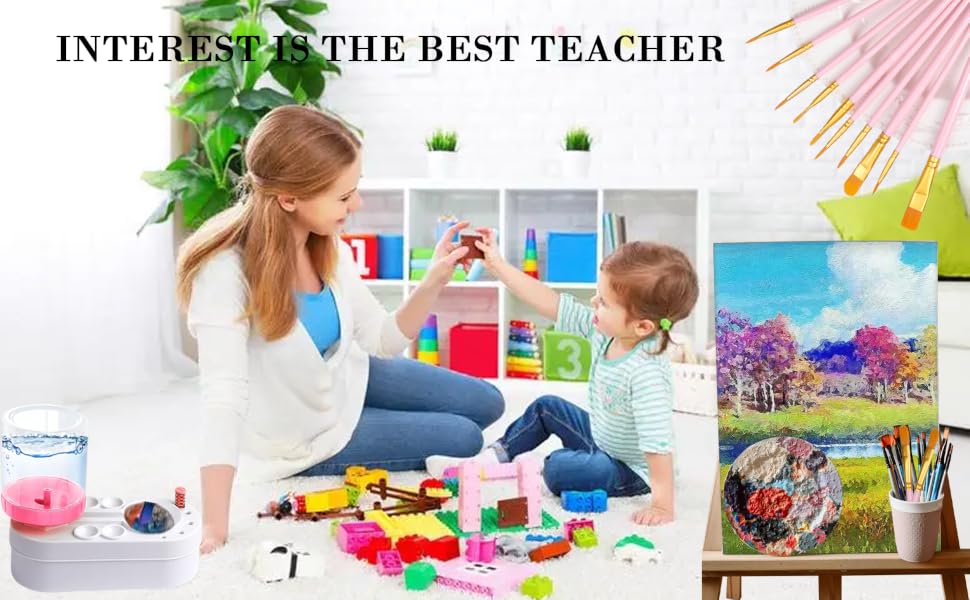 gifts paintbrush dispenser kit organizers rinser storage stuff adults cup de holders face gift green