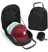 GERMUN Hard baseball hat case, Hat Carrier Travel Case with Adjustable Shoulder Strap, Hat cap ca...