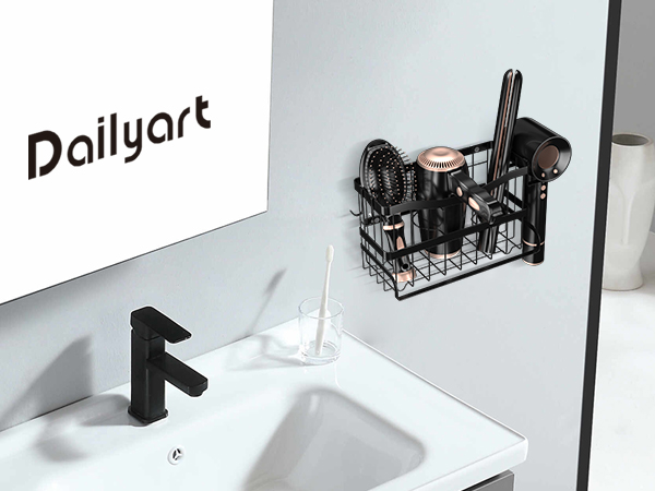 adhesive hair dryer holder hair dryer organizer and curling iron holder