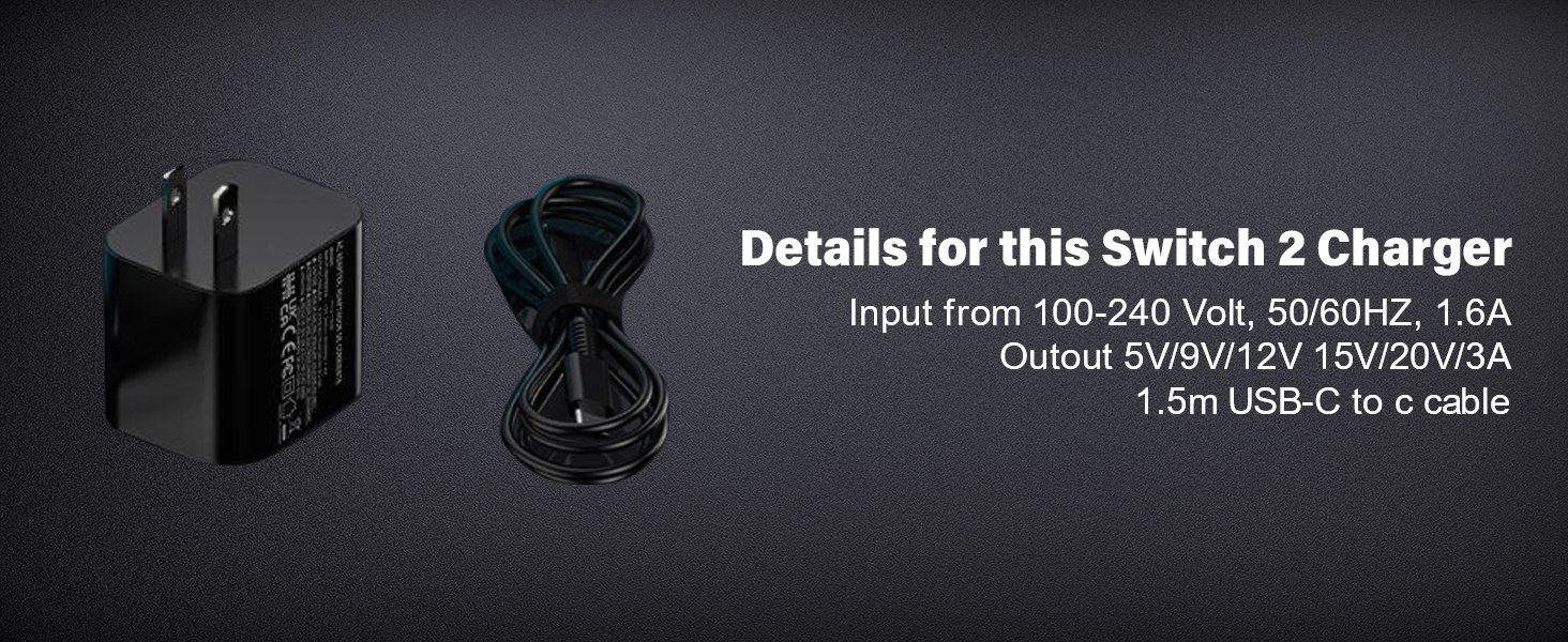 charger for switch 2 fast charging