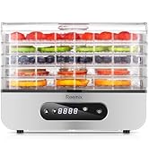 Reemix Food Dehydrator Machine, Compact Dehydrators for Food and Jerky, Fruits, Veggies, 500W Deh...