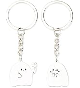 SHTALHST Matching Keychain Cute Ghost Keychains for Him Couples Gift for Christmas Valentine's Da...