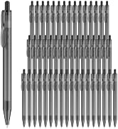 pollopollo 50 Pack Black Ink Pens, Retractable Ballpoint Pens, Smooth Writing, Medium Point 1.0mm...