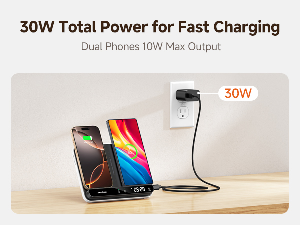 dual phone wireless charging station