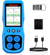 ZYKYCX 4 Gas Monitor Multi Gas Detector for O2, CO, H2S, Combustible Gas Tester, Rechargeable 4 G...