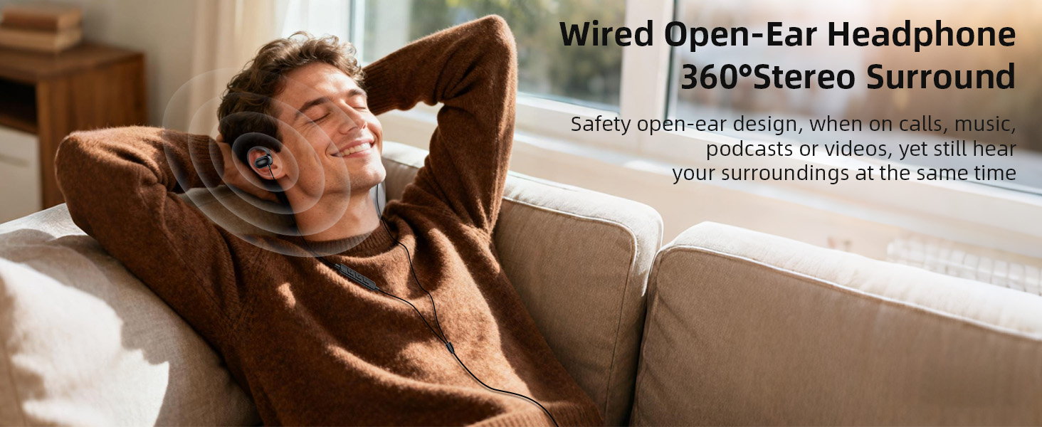 open-ear headphones hifi stereo