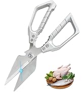 ZHLZHL Kitchen Scissors Silver, Multifunctional Kitchen Shears For Food with Ergonomic Handle,Sta...