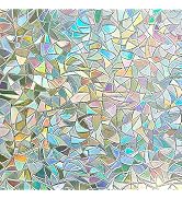 LEMON CLOUD Window Film, Window Privacy Film, Stained Glass Window Decals, Rainbow Window Film Ho...