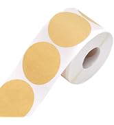 joycraft 500Pcs Brown Kraft Stickers, 2 inch Round Blank Stickers, Brown Gift Stickers, Jars Cann...