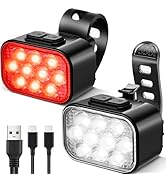 Victoper 10 LED Bike Light, 8+9 Modes USB Rechargeable Bicycle Lite, High Lumens Super Bright Bik...