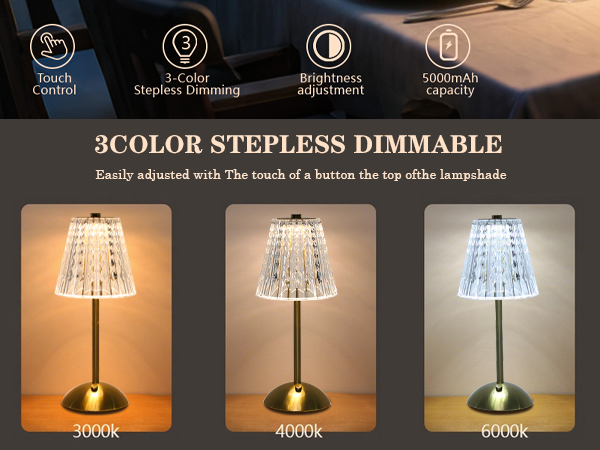 Crystal table lamp,Crystal lamp,Cordless lamp,Cordless table lamp,Crystal touch lamps for nighstand