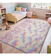 Shag Area Rugs for Bedroom Living Room,4X6 Ultra Soft Fluffy Area Rugs for Dorm,Indoor Carpet Nur...