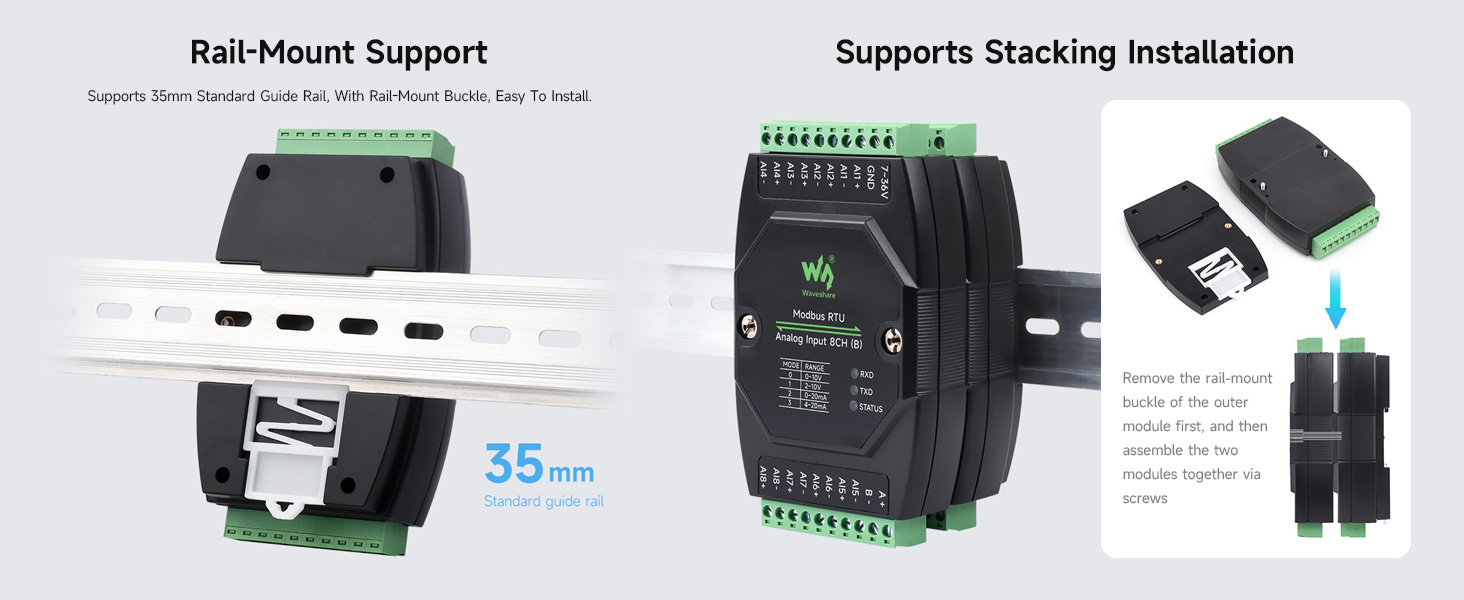 Modbus RTU Analog Input 8CH