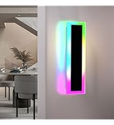 SLARY 12in Long Outdoor Modern LED Wall Light, 30W IP66 Waterproof RGB LED Wall Mount Lighting Fi...