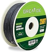 GREATIDE 14/2 Low Voltage Landscape Lighting Wire, Outdoor Direct Burial Cable, 14 Gauge 2 Conduc...